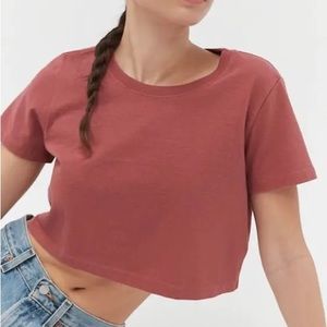 Urban Outfitters Women's Best Friend Crop Tee in Brick
